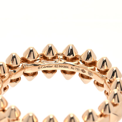 Cartier 18K Pink Gold SM Clash De Cartier Ring 62 10 5 of 6