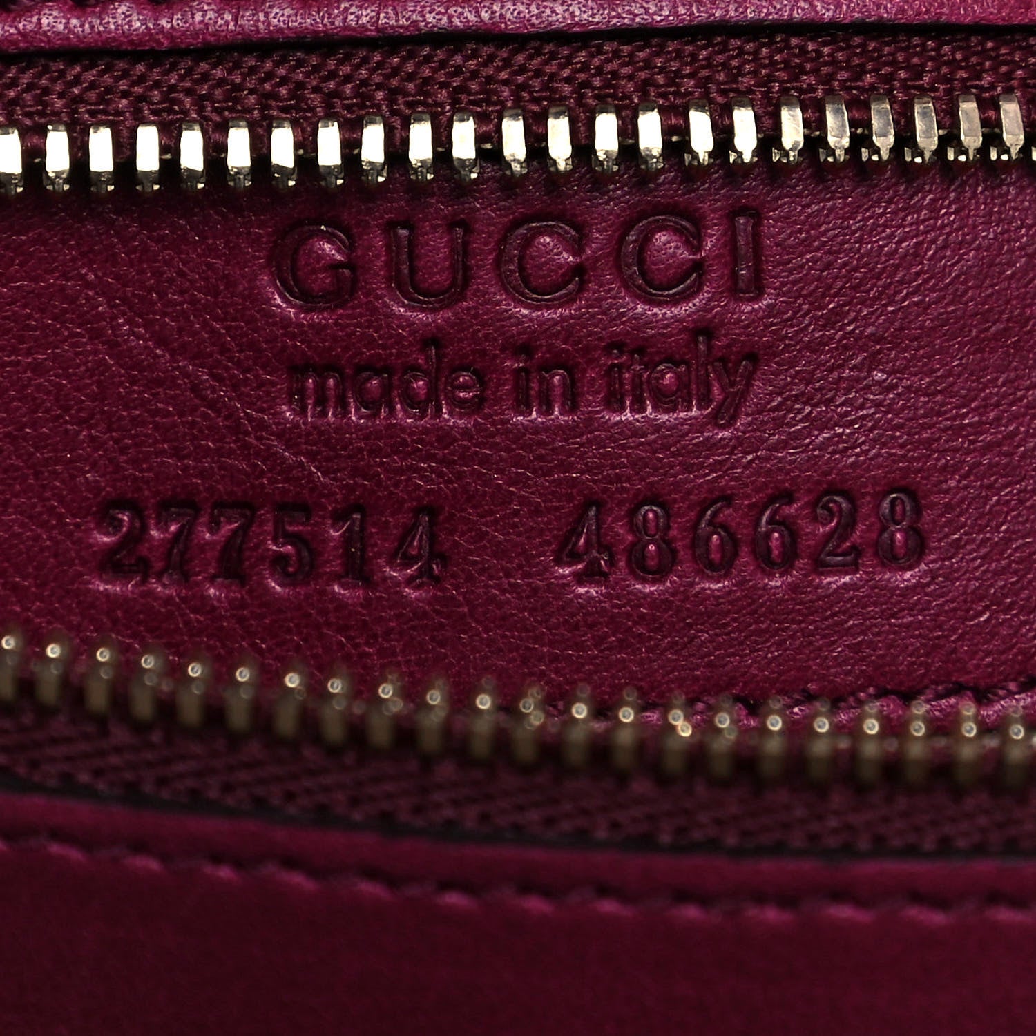 Gucci Calfskin Medium Stirrup Top Handle Bag Burgundy 6 of 19