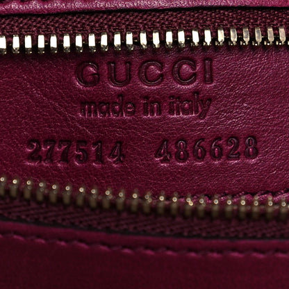Gucci Calfskin Medium Stirrup Top Handle Bag Burgundy 6 of 19