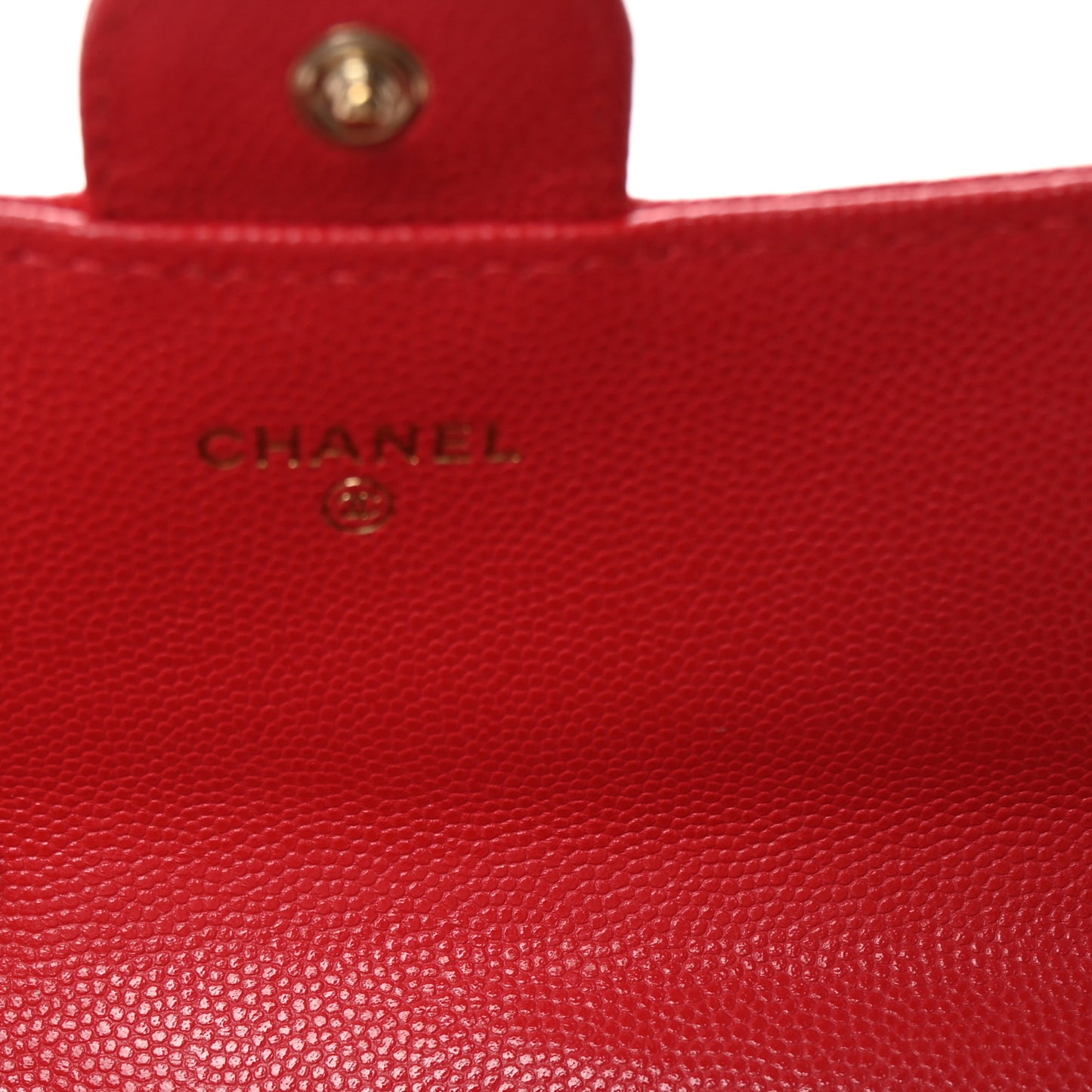 Caviar Quilted Large Gusset Flap Wallet Red