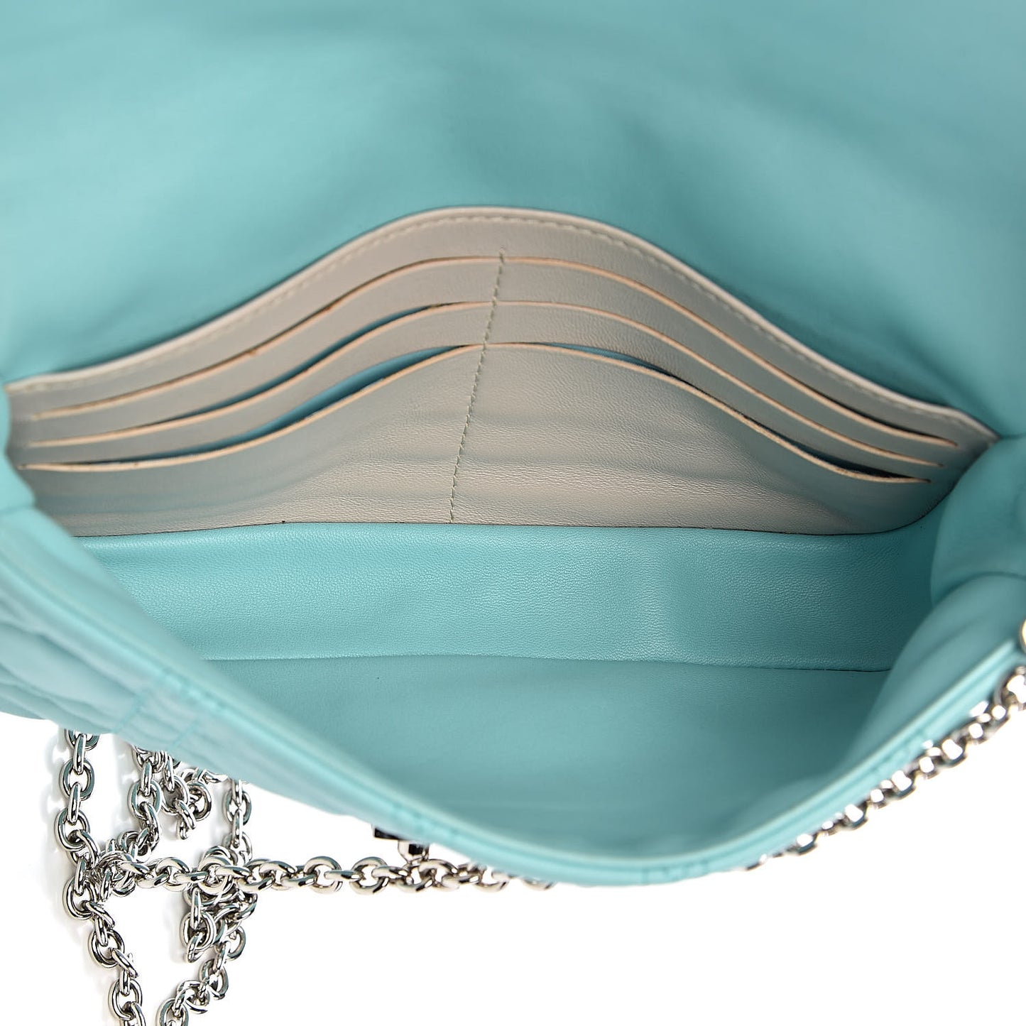 Lambskin Cannage Miss Dior Promenade Pouch Turquoise