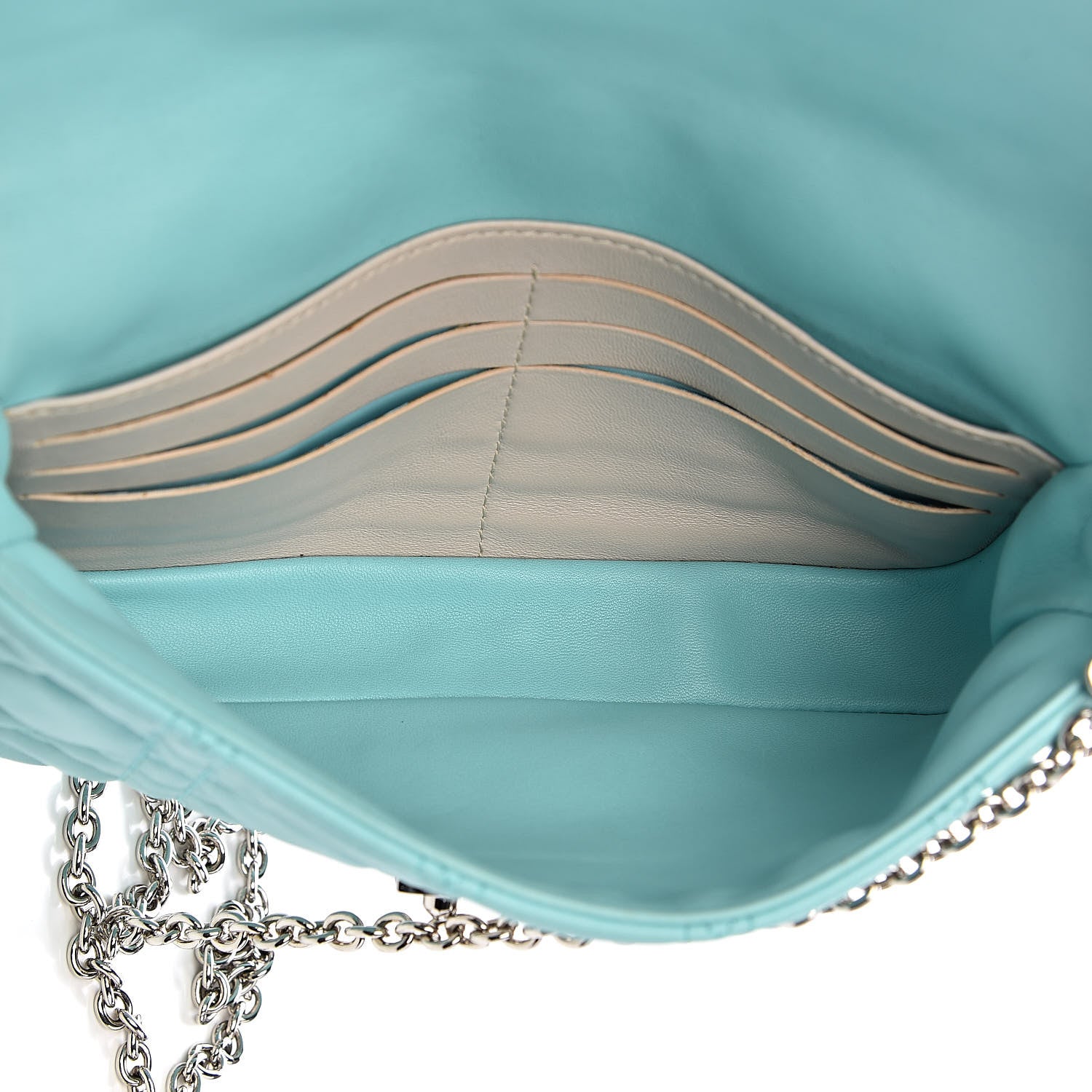 Christian Dior Lambskin Cannage Miss Dior Promenade Pouch Turquoise 5 of 11