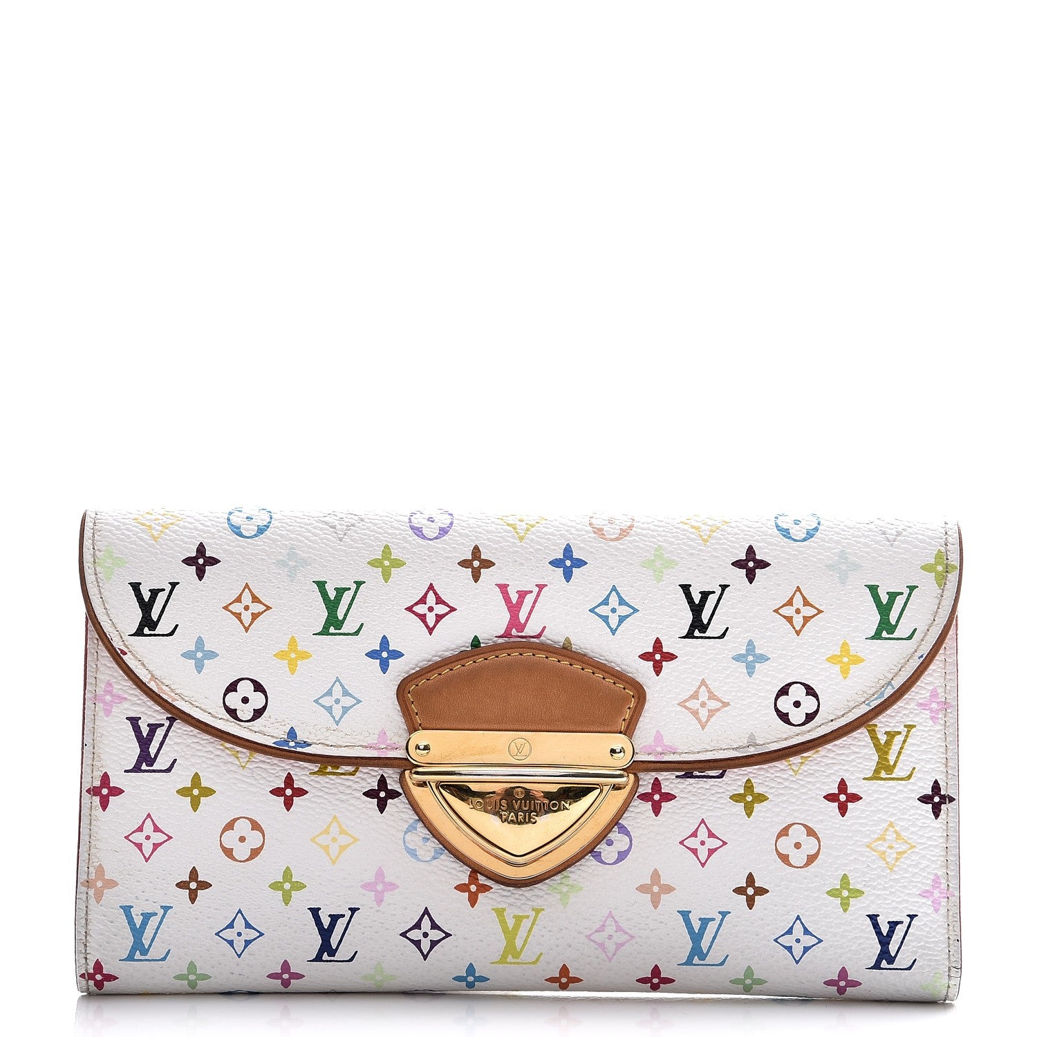 Louis Vuitton Monogram Multicolor Eugenie Wallet White Litchi 1 of 11