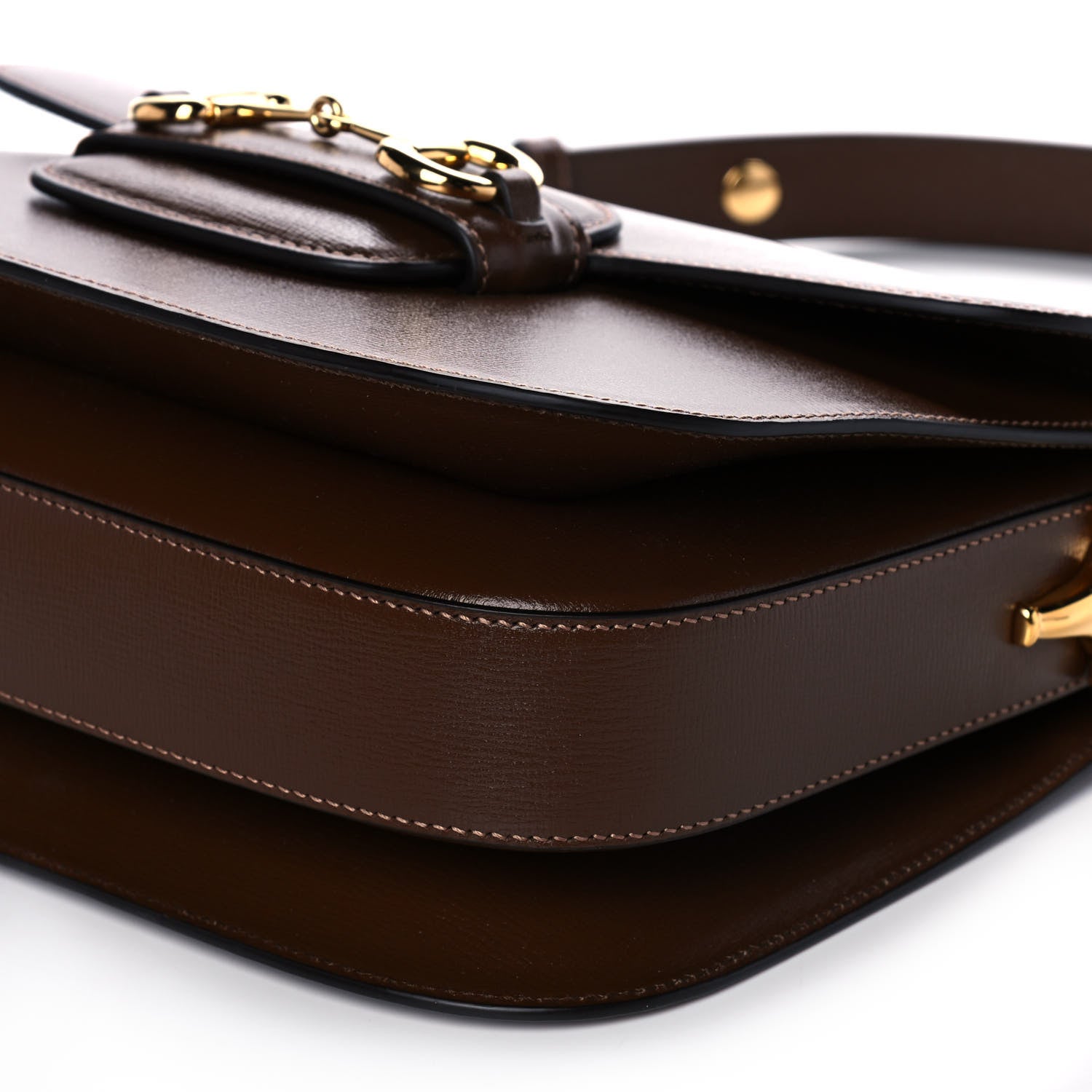 Gucci Azalea Calfskin Horsebit 1955 Shoulder Bag Brown Sugar 12 of 12
