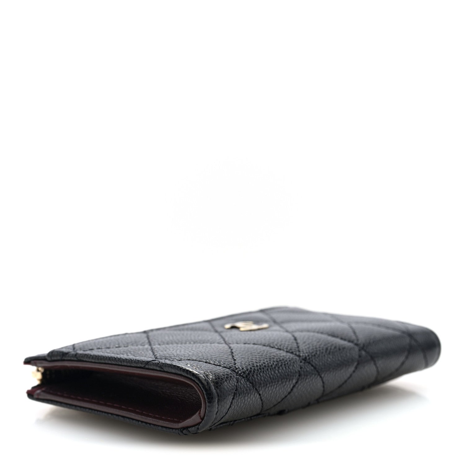 Chanel Caviar Quilted CC Zip Around Card Holder Black 4 of 8