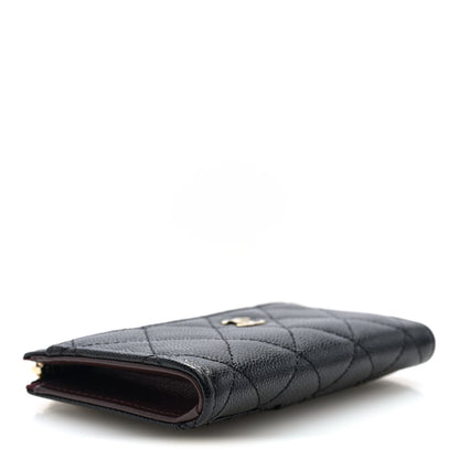 Chanel Caviar Quilted CC Zip Around Card Holder Black 4 of 8