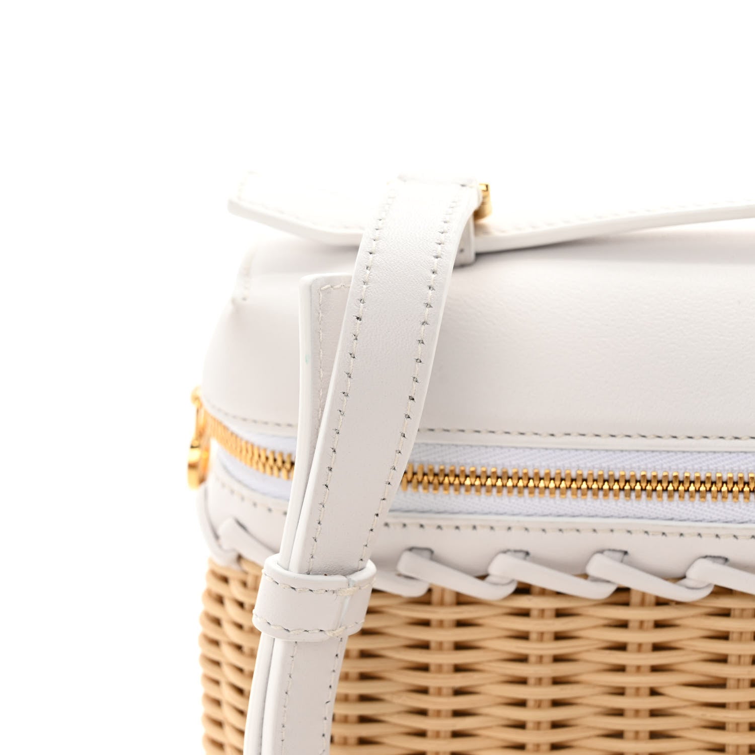 Loro Piana Wicker Calfskin L19 Extra Pocket Pouch White 12 of 13