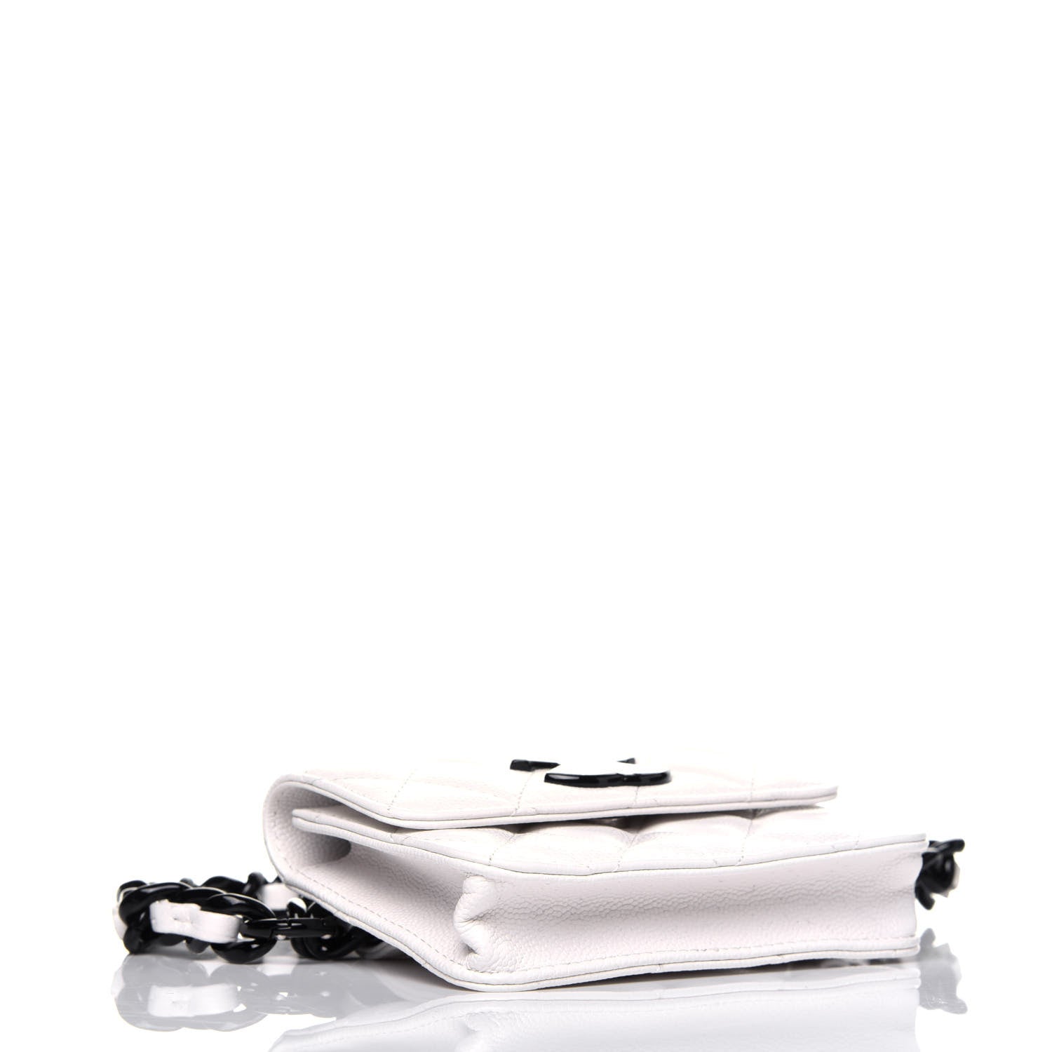Chanel Caviar Quilted My Everything Belt Flap Card Holder White 4 of 14