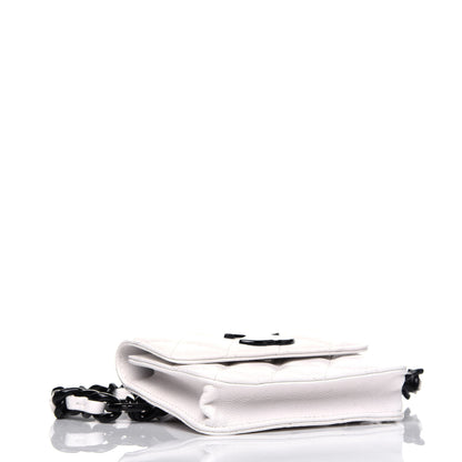 Chanel Caviar Quilted My Everything Belt Flap Card Holder White 4 of 14