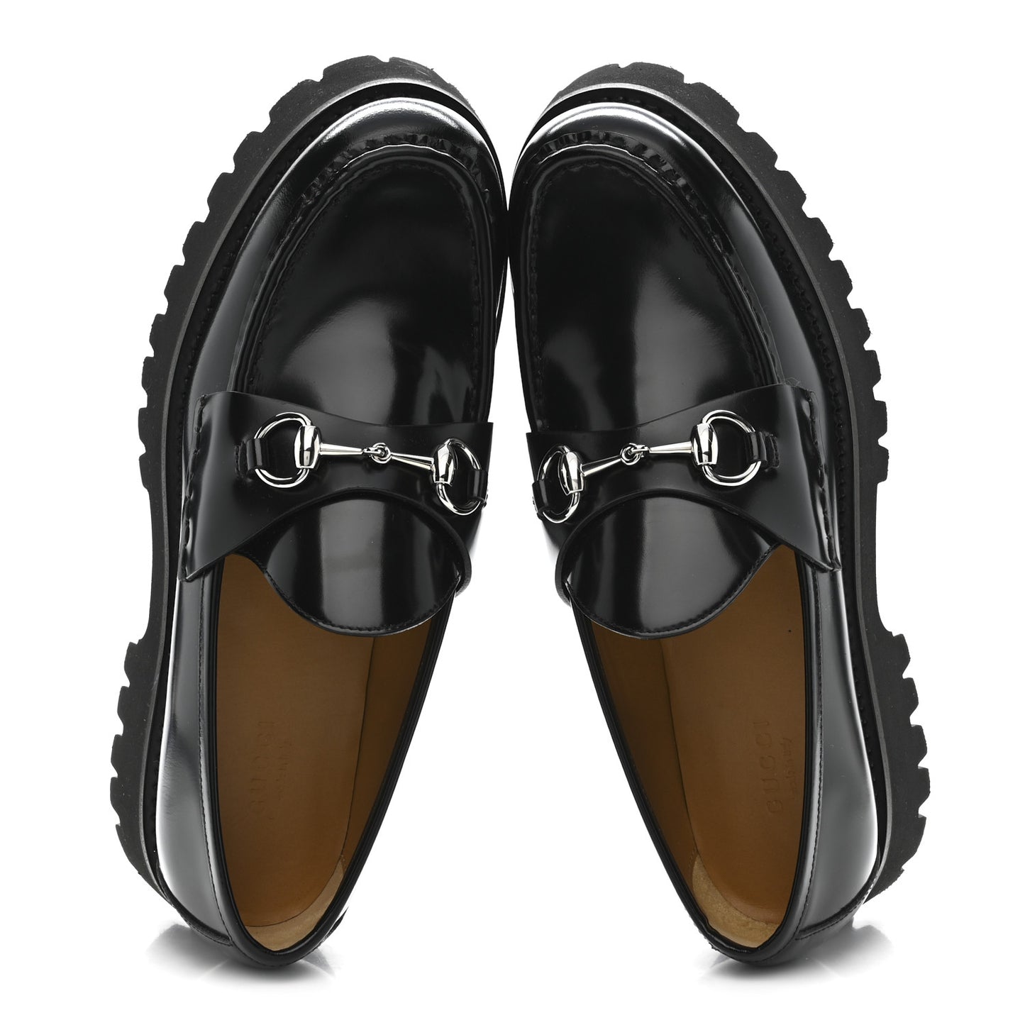 Cordovan Lux Womens Horsebit 45mm Platform Loafers 39.5 Black