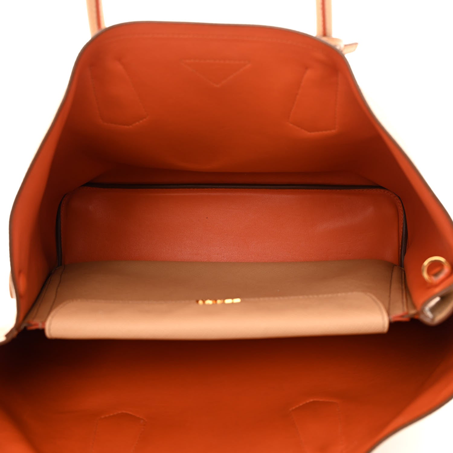 Prada Saffiano Cuir Medium Double Bag Noisette Papaya 5 of 20