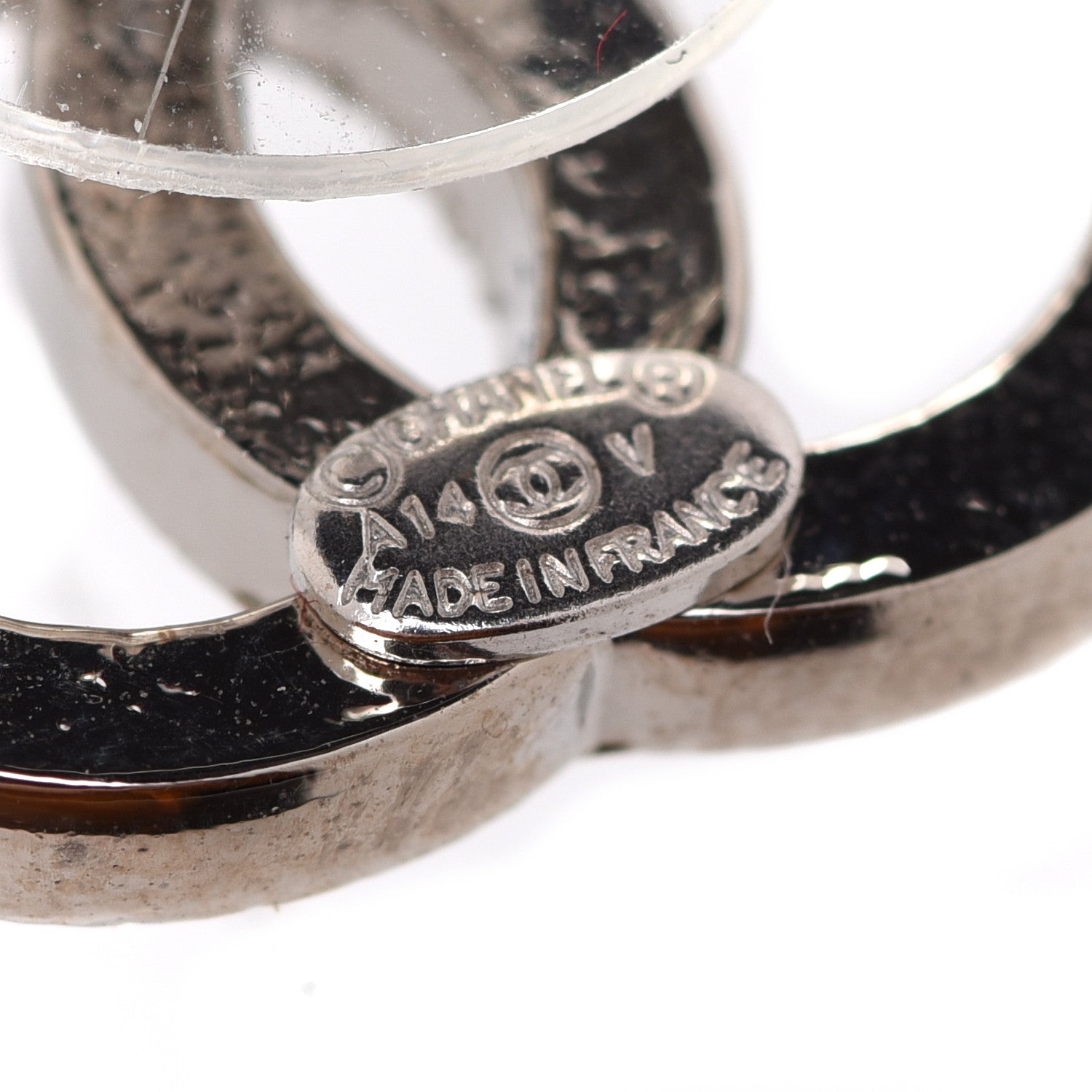 Chanel Crystal CC Earrings Silver 4 of 5