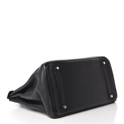 Hermes Taurillon Clemence Birkin 35 Black 5 of 37