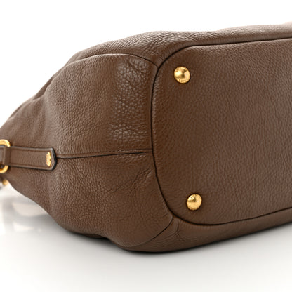 Prada Vitello Daino Shoulder Bag Tabacco 8 of 10