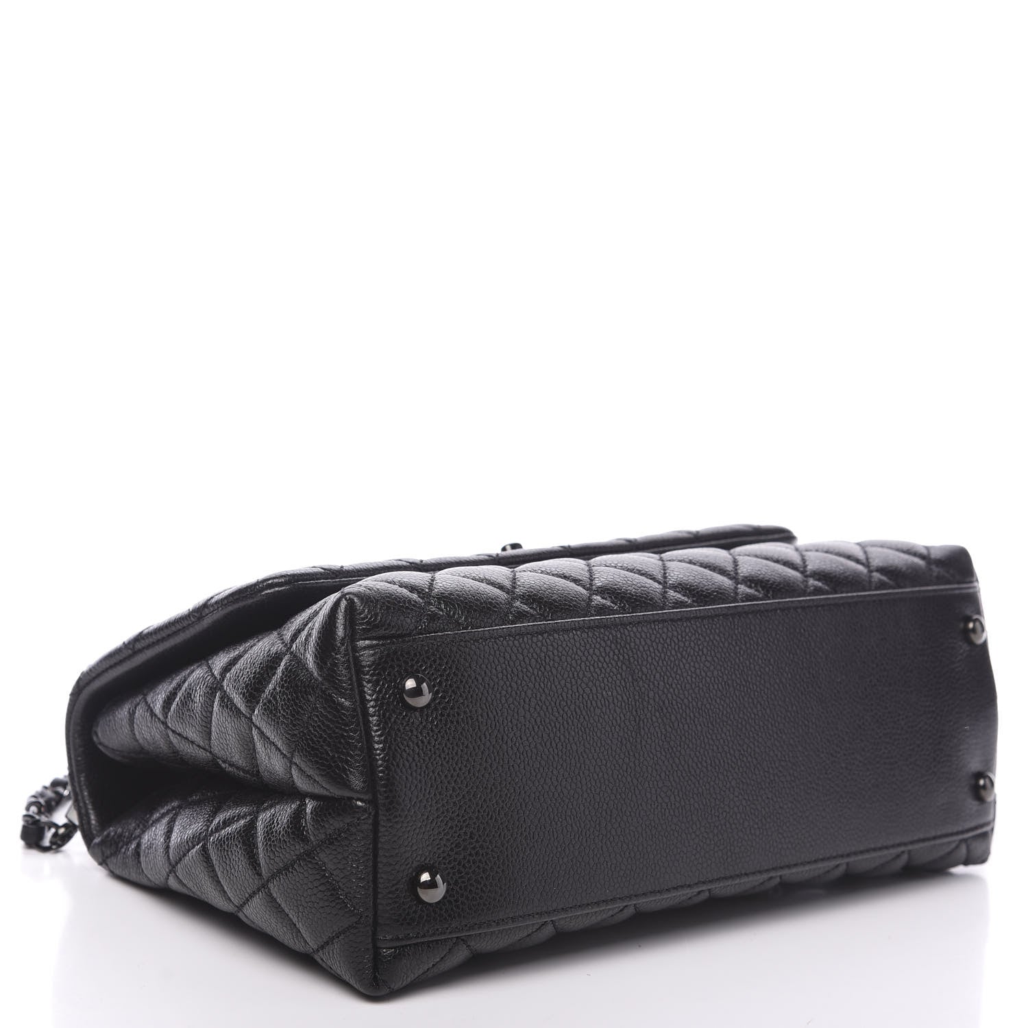 Chanel Caviar Quilted Small Coco Handle Flap So Black 3 of 10