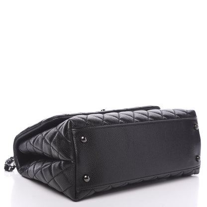 Chanel Caviar Quilted Small Coco Handle Flap So Black 3 of 10