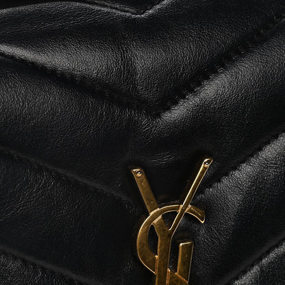 Saint Laurent Calfskin Y Quilted Monogram Small Loulou Chain Satchel Black 15 of 16