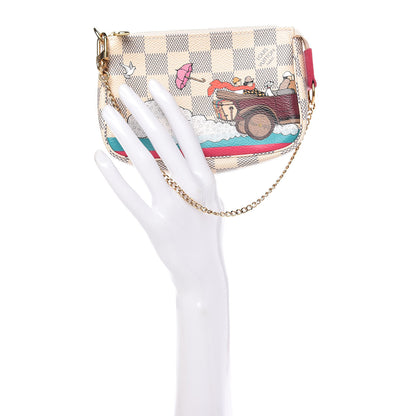 Louis Vuitton Damier Azur 2015 Christmas Animation Mini Pochette Accessories 2 of 10