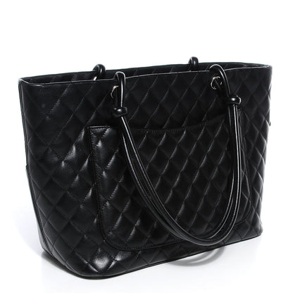 Chanel Calfskin Quilted Large Cambon Tote Black 3 of 7