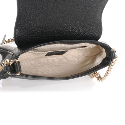 Gucci Pebbled Calfskin Small Soho Flap Crossbody Black 5 of 8