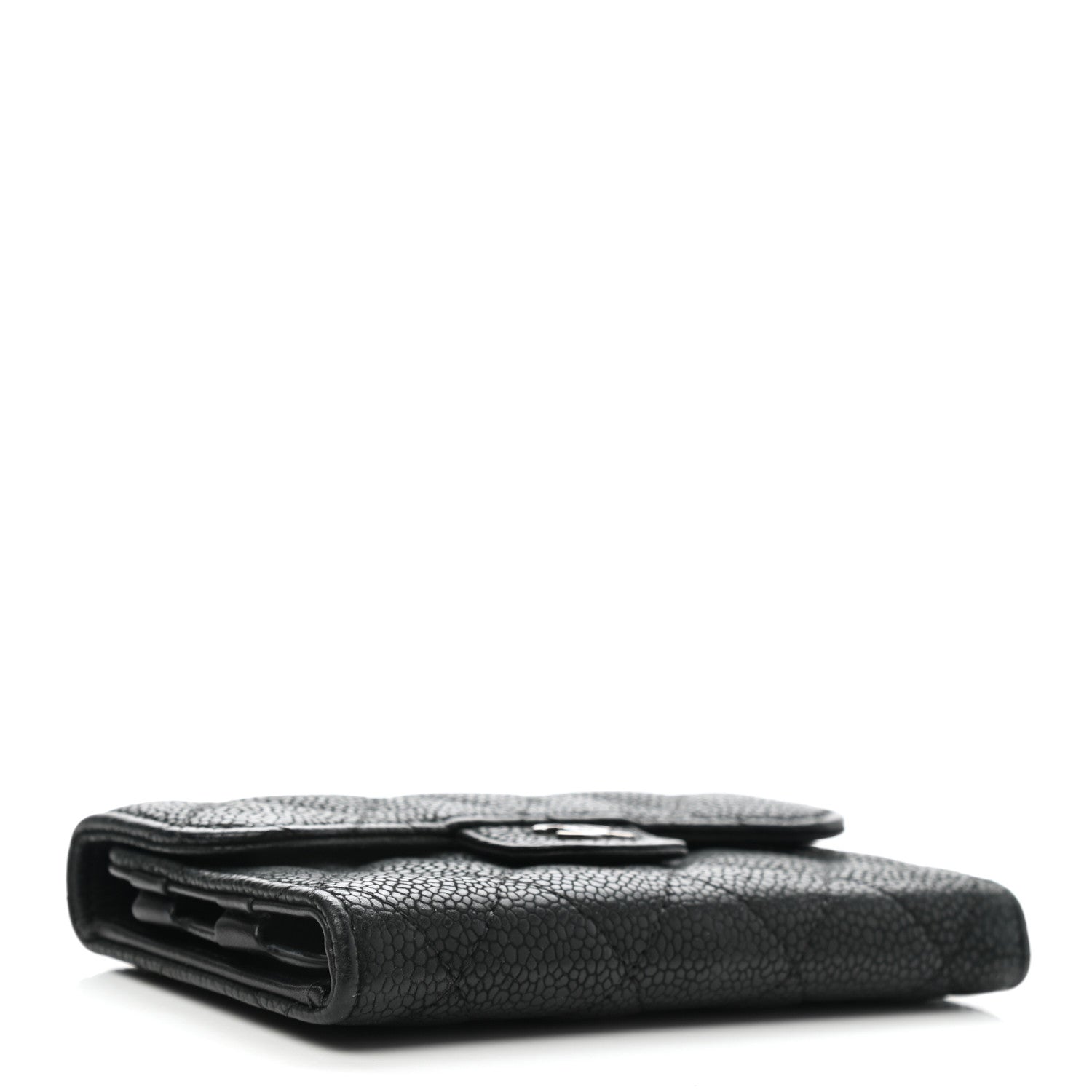 Chanel Caviar Quilted Flap Phone Holder Wallet Black 4 of 9