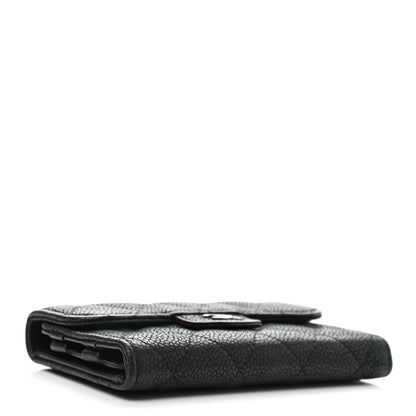 Chanel Caviar Quilted Flap Phone Holder Wallet Black 4 of 9