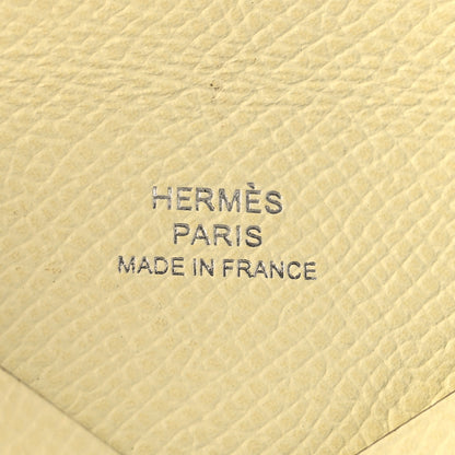 Hermes Epsom Calvi Card Case  Jaune Milton 6 of 7