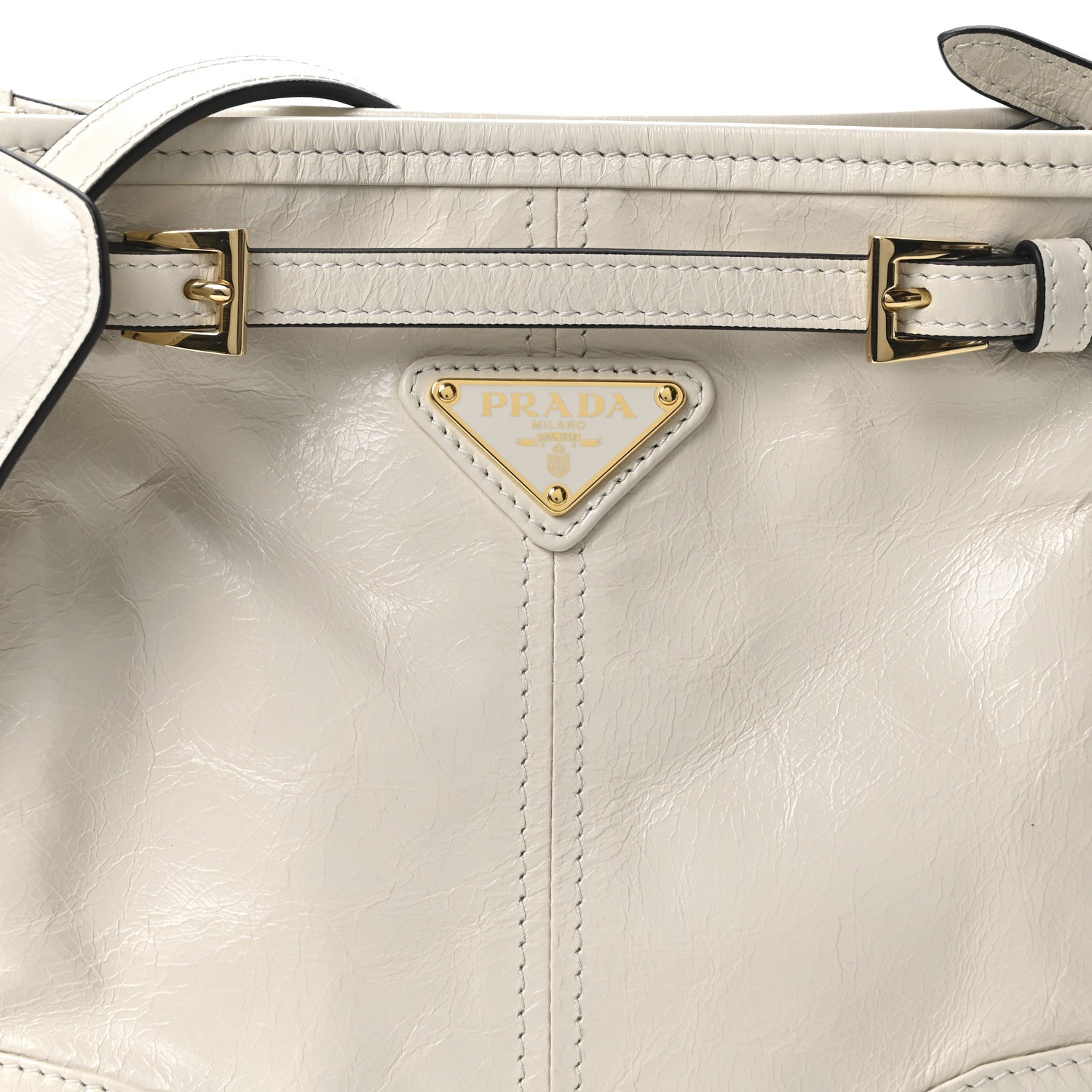 Prada Soft Lux Calfskin Mini Bonnie White 8 of 10