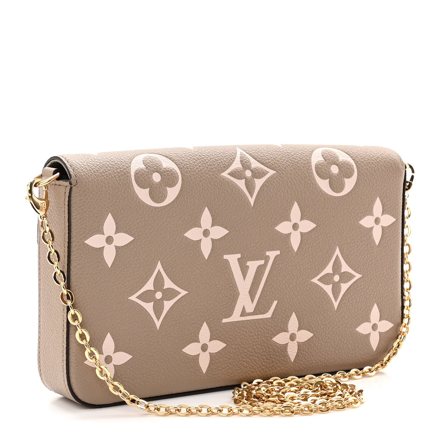 Louis Vuitton Empreinte Monogram Giant Felicie Pochette Tourterelle Creme 4 of 11