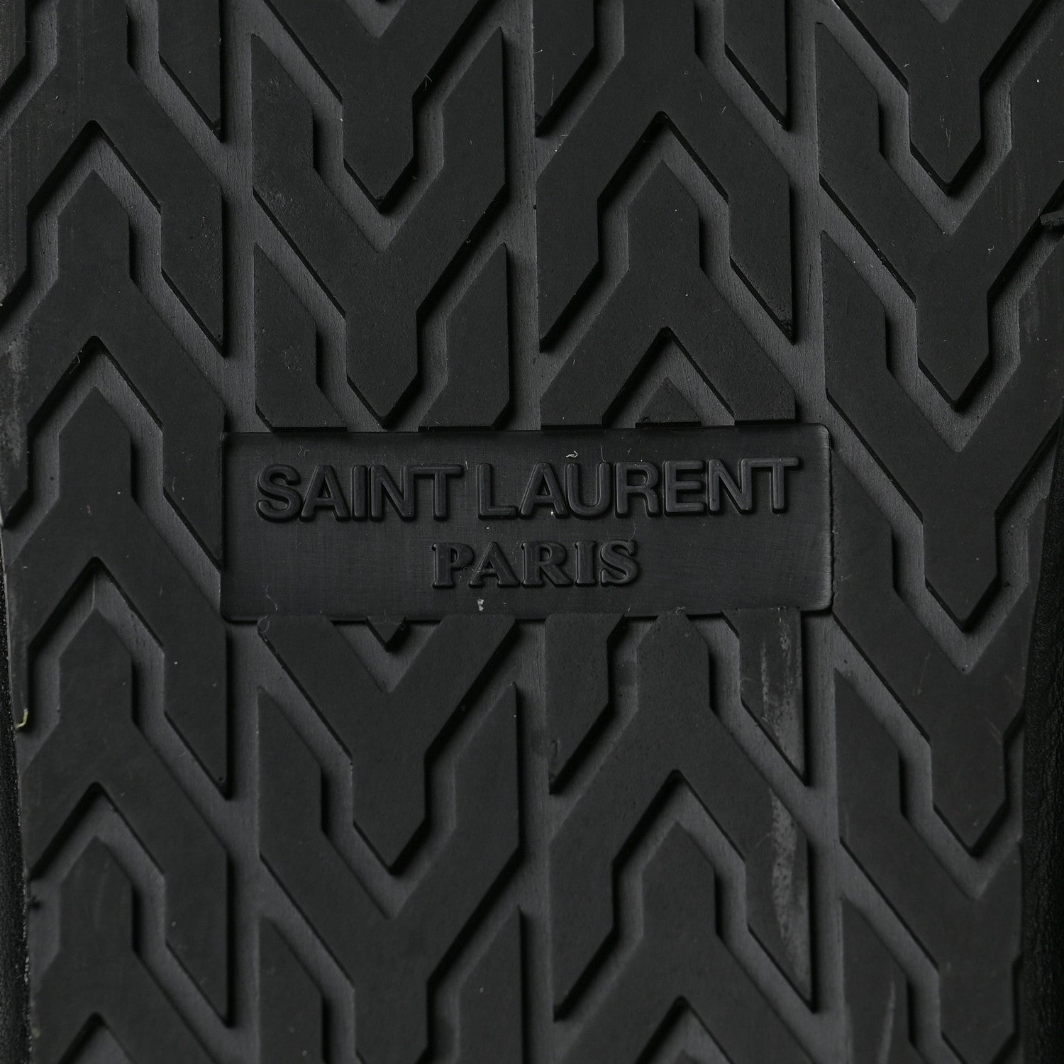 Saint Laurent Calfskin Studded Jimmy Cross Slides 39.5 Black 6 of 8