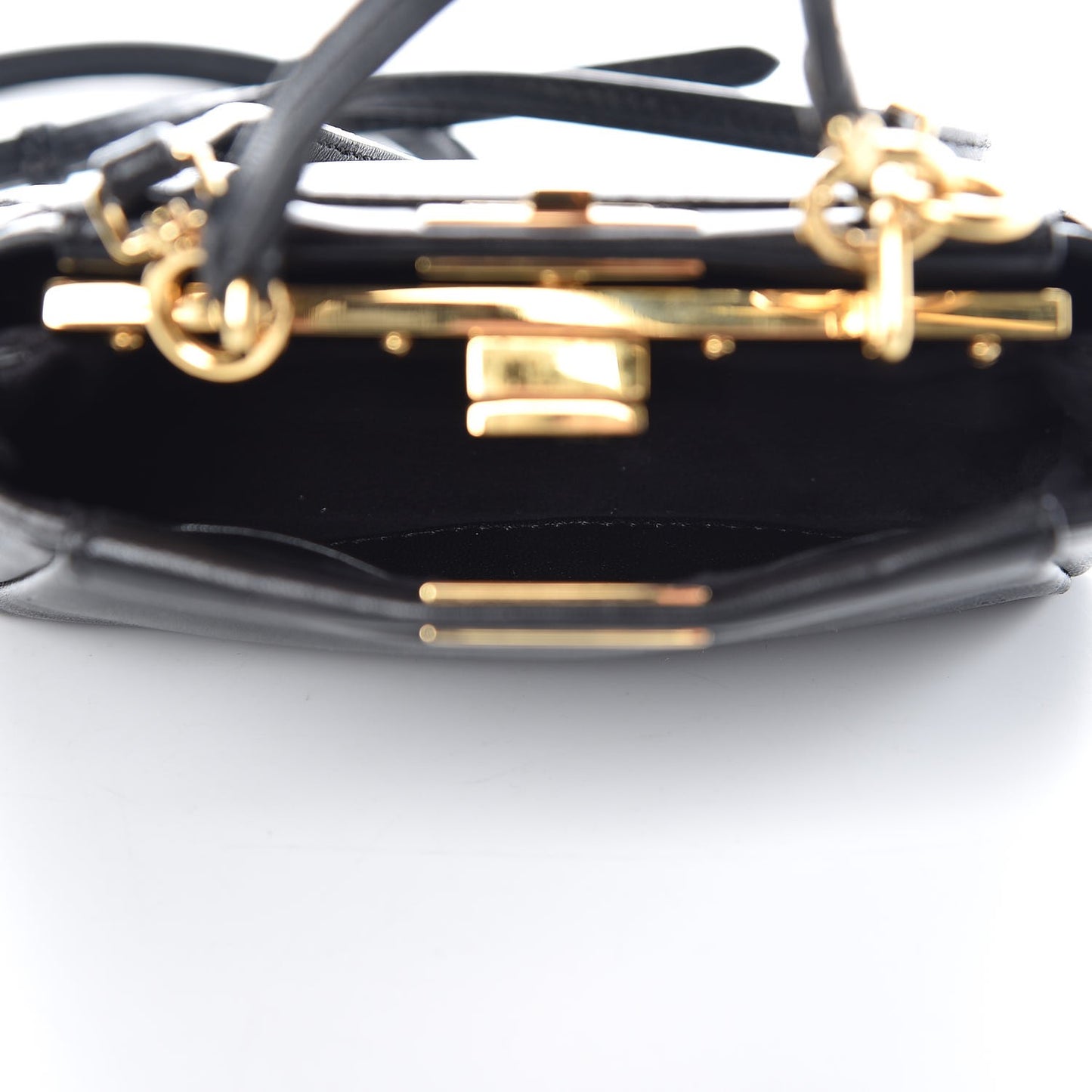 Nappa Micro Peekaboo Iconic Satchel Black