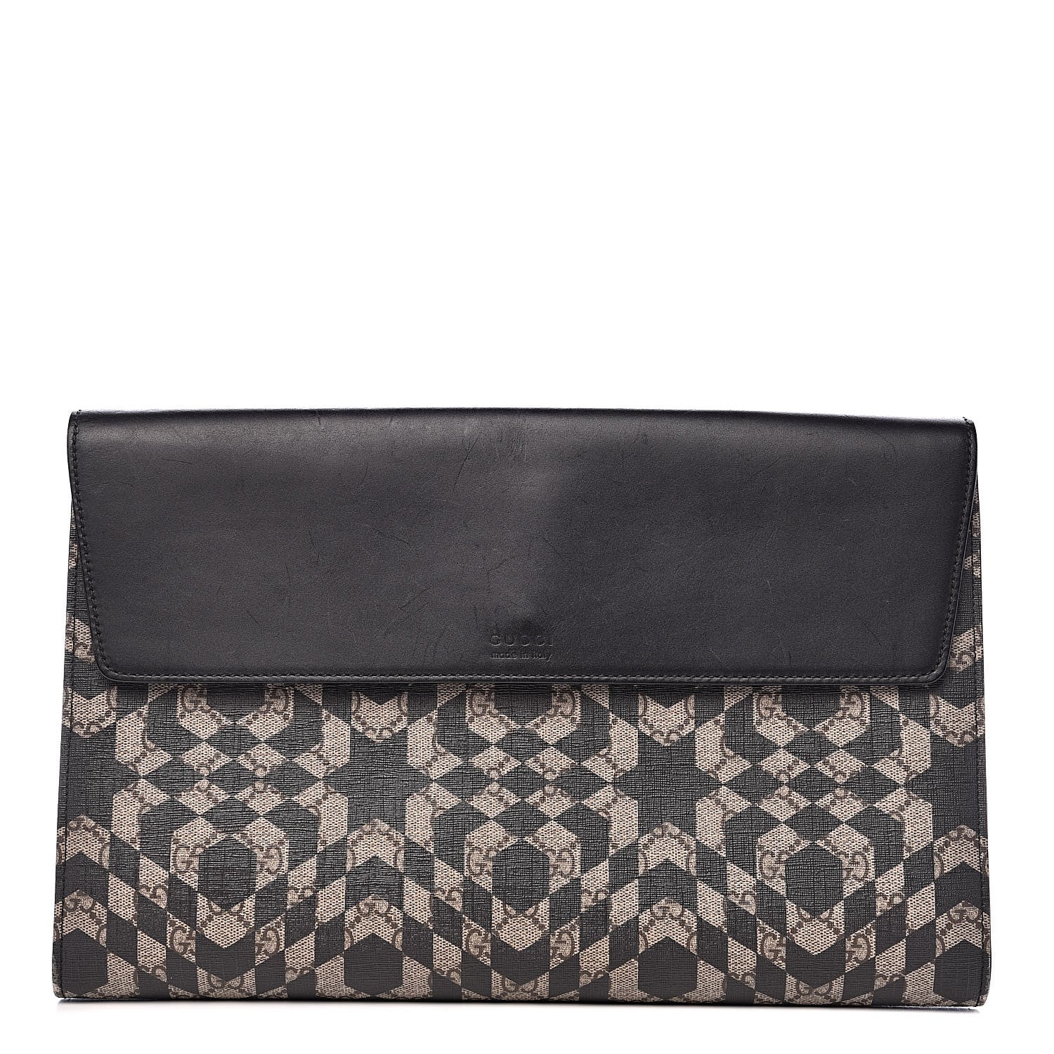 Gucci GG Supreme Monogram Caleido Print Clutch Black 1 of 17