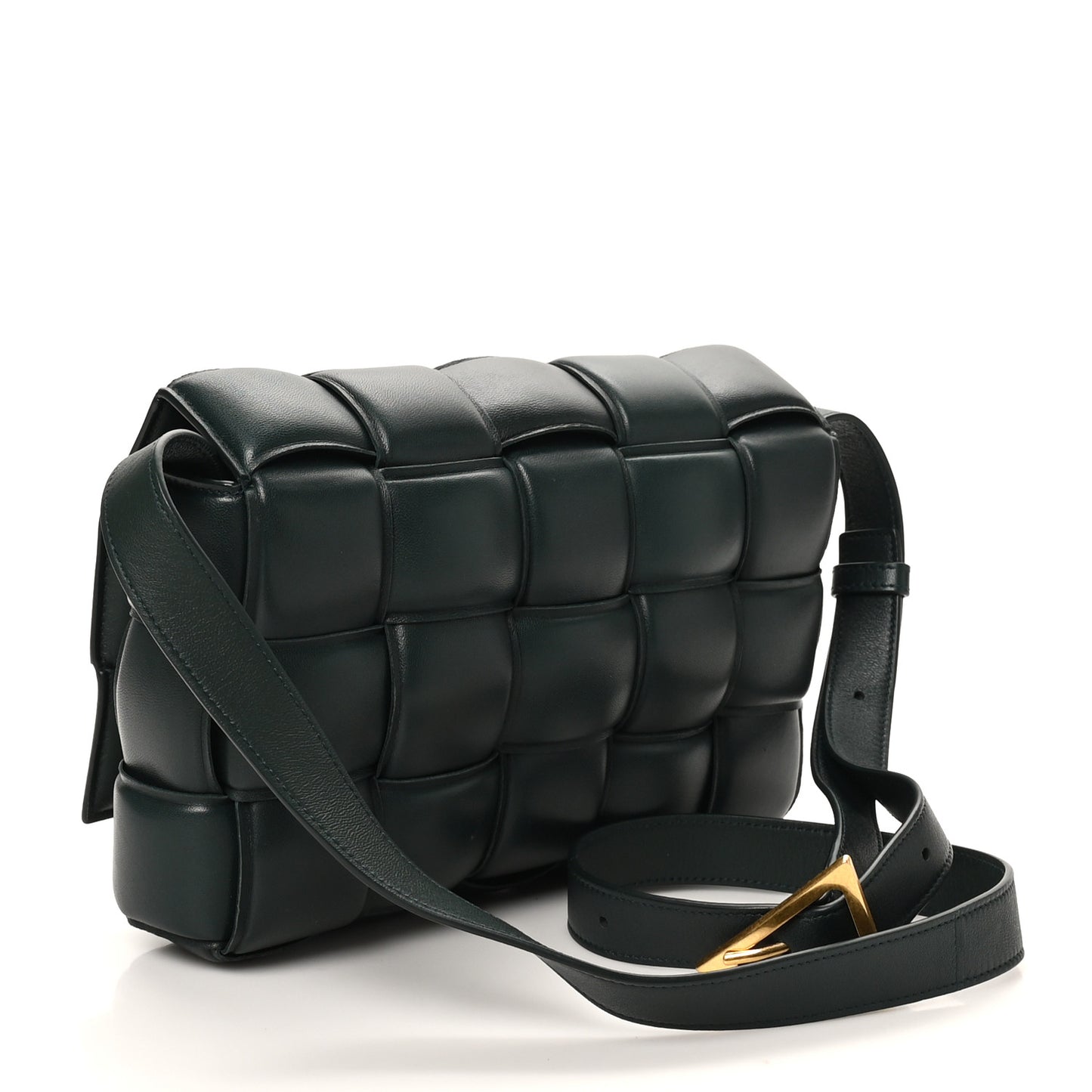 Nappa Maxi Intreccio Padded Cassette Crossbody Bag Inkwell