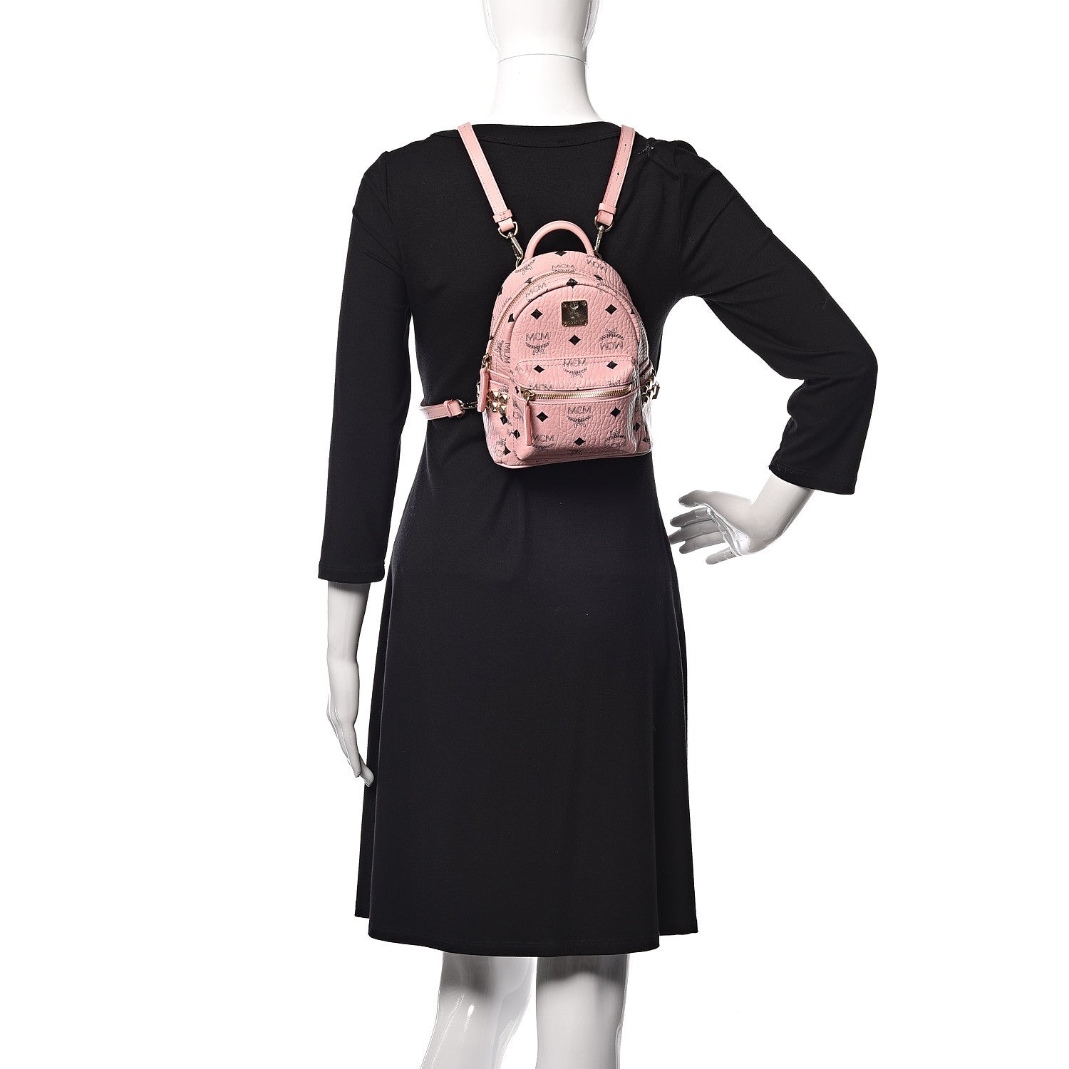 MCM Visetos Side Stud X- Mini Stark Backpack Pink 2 of 9