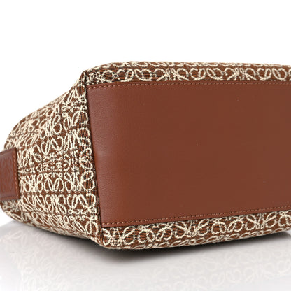 Loewe Jacquard Anagram Calfskin Small Cubi Bag Tan Pecan 6 of 8