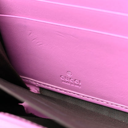 Gucci Calfskin Matelasse GG Marmont Zip Around Wallet Candy Mousse 6 of 11