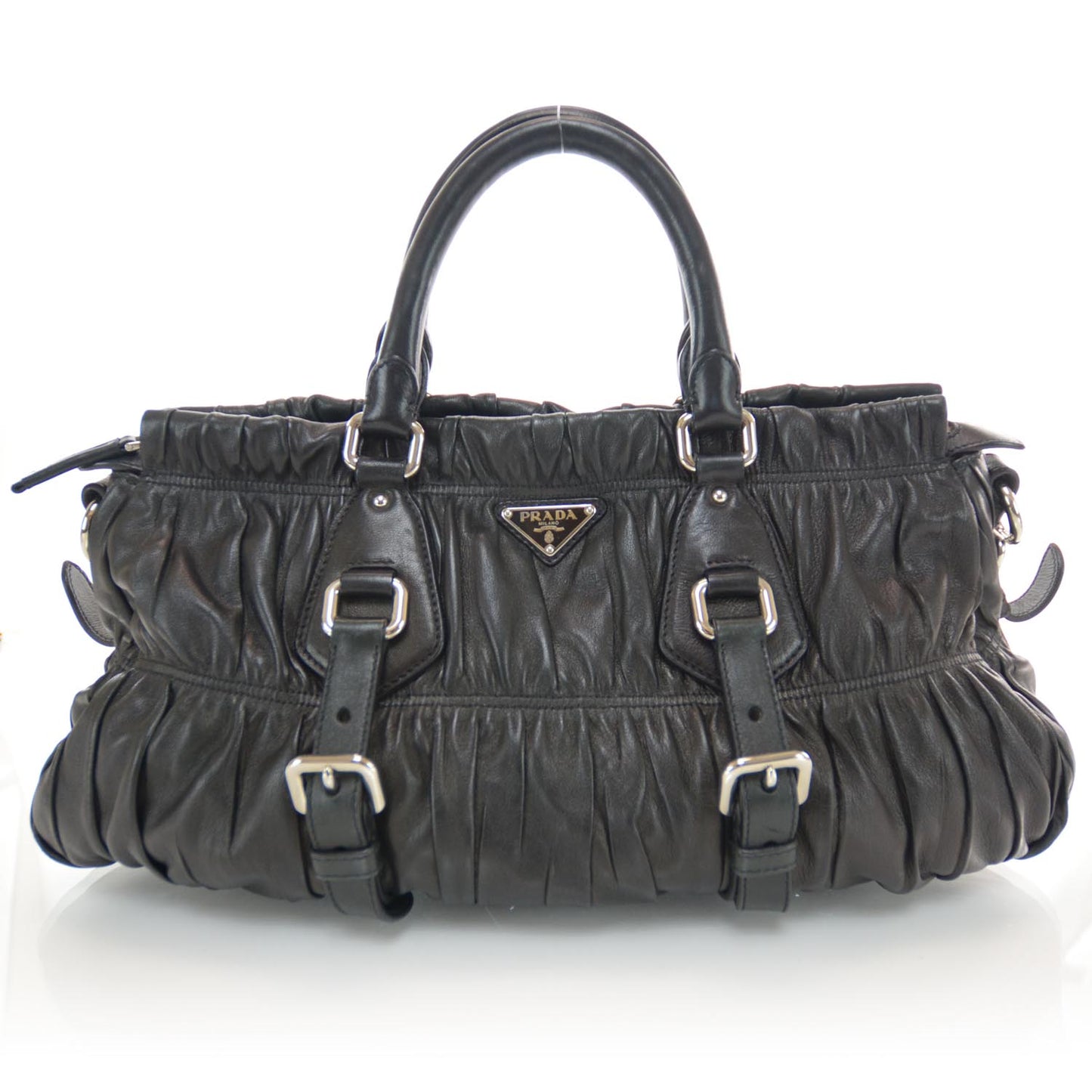 Nappa Gaufre Tote Nero Black
