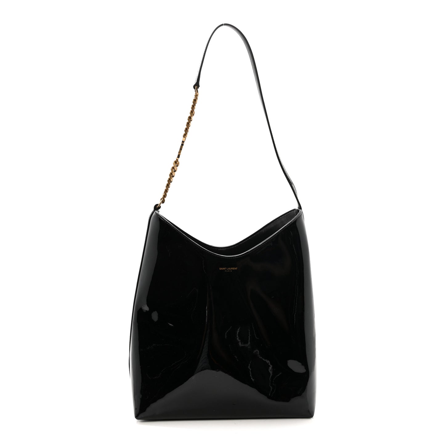 Patent Calfskin Rendez-Vous Hobo Black