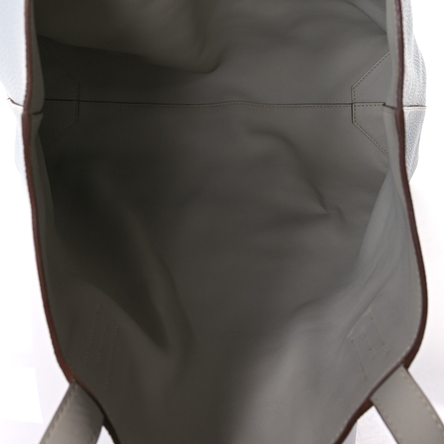 Hermes Veau Sikkim Taurillon Clemence Double Sens 36 Reversible Tote Bleu Pale Gris Perle 8 of 17