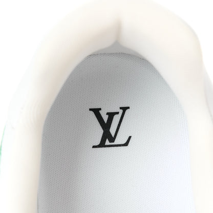 Louis Vuitton Calfskin Monogram Mens LV Trainer Sneakers 12 Green 7 of 9