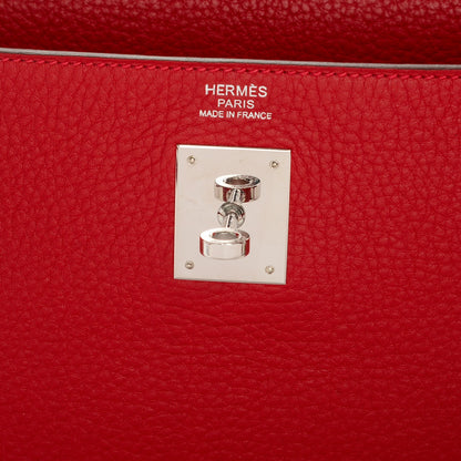 Hermes Taurillon Clemence Kelly Retourne 32 Rouge Casaque 7 of 8