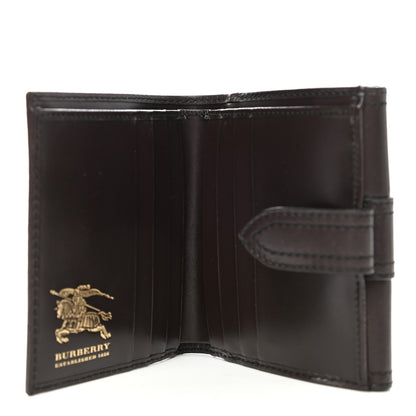 Burberry Calfskin House Check Compact Wallet Black 7 of 10
