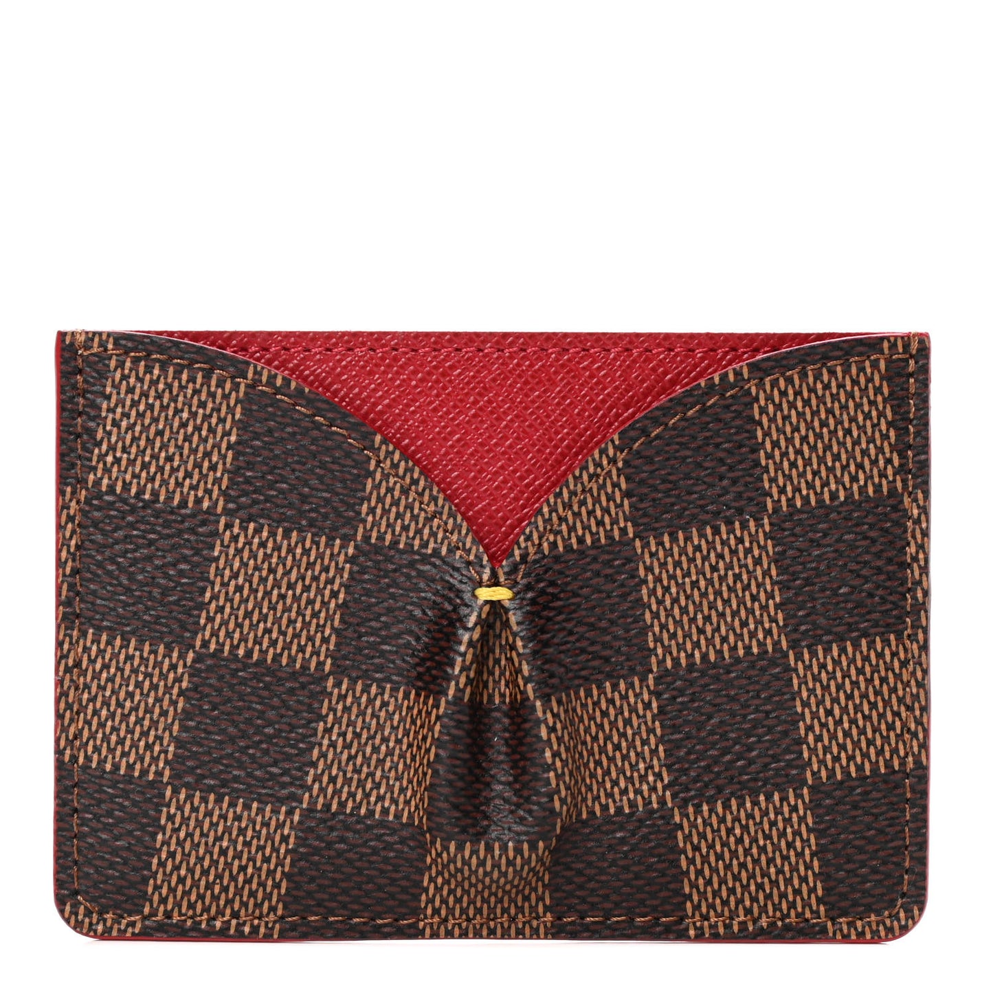 Damier Ebene Caissa Card Holder Cherry
