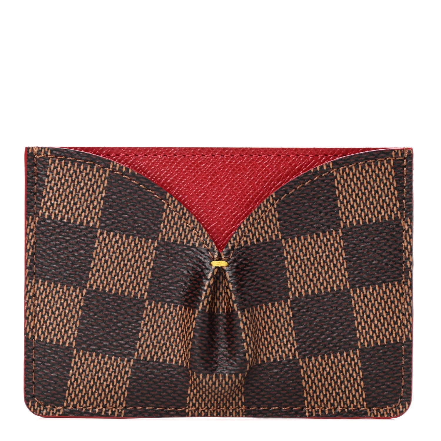 Louis Vuitton Damier Ebene Caissa Card Holder Cherry 1 of 5