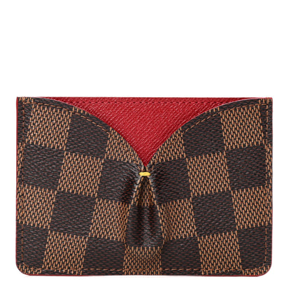 Louis Vuitton Damier Ebene Caissa Card Holder Cherry 1 of 5