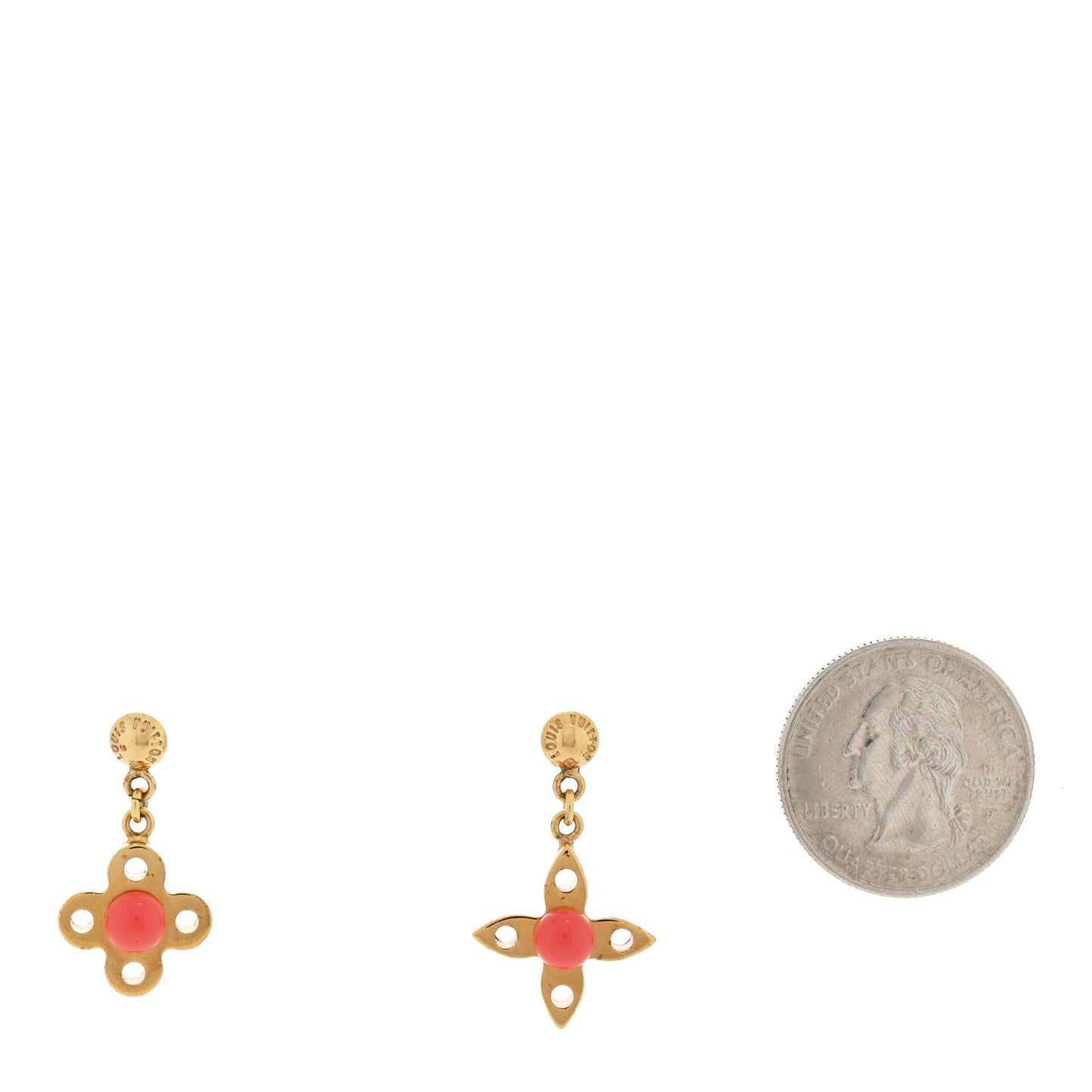 Enamel Hide and Seek Earrings Set of 2 Gold Pink