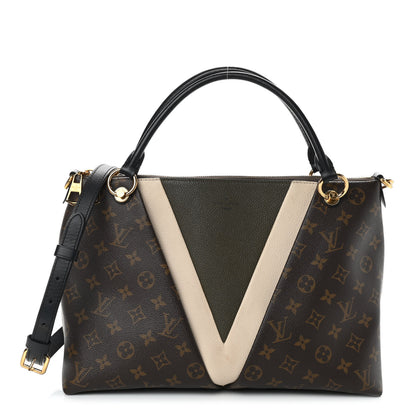 Louis Vuitton Monogram V Tote MM Khaki Cream 1 of 11