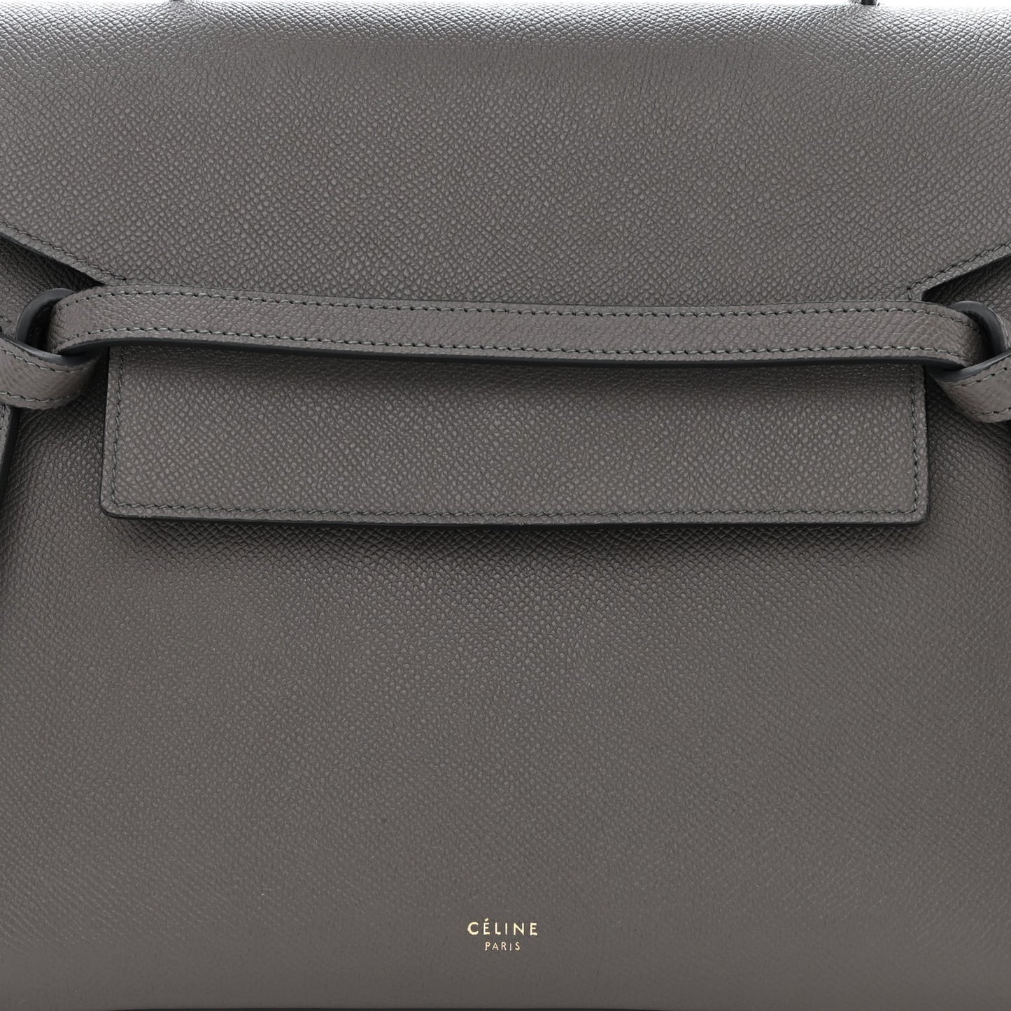 Grained Calfskin Mini Belt Bag Grey