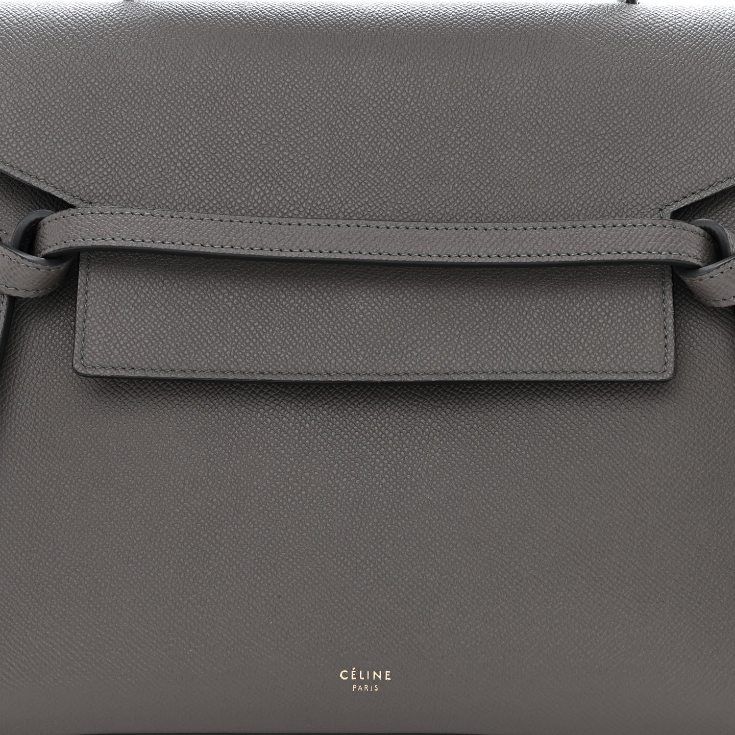 Celine Grained Calfskin Mini Belt Bag Grey 8 of 10