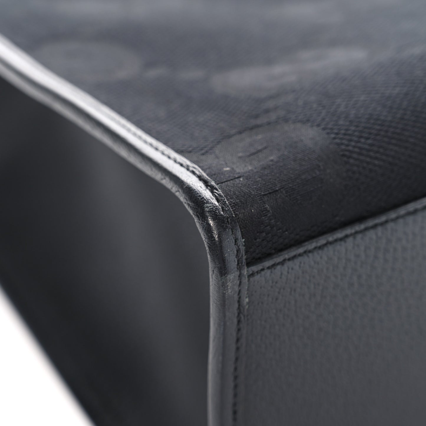 Monogram Jumbo GG Textured Dollar Calfskin Tote Bag Black